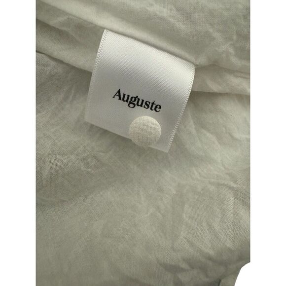 Revolve AUGUSTE  Dress Women S White Ruffle Mini Babydoll Tierd Textured Fairy - Picture 4 of 6